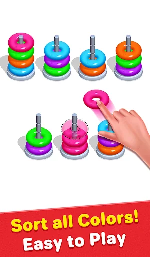 Color Hoop Sort - Hoop Stack screenshot 1