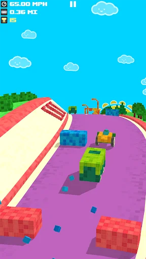 Out of Brakes - Blocky Racer screenshot 4