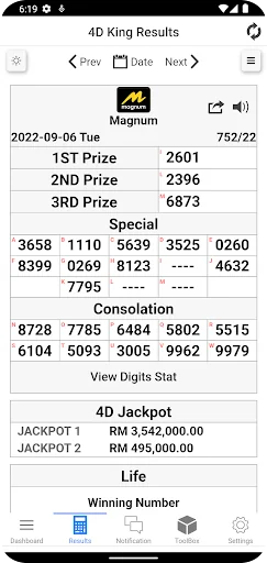 4D King Live 4D Results screenshot 4