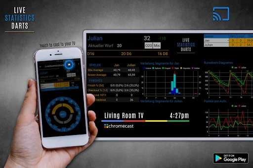 Live Statistics Darts: Scorebo