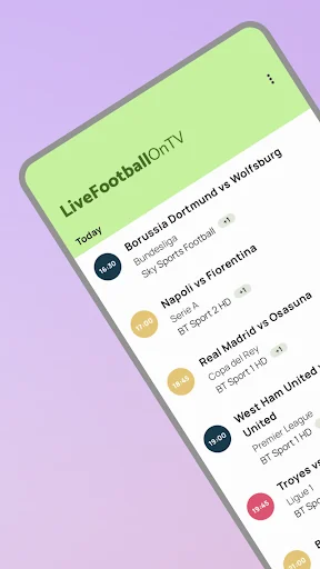 Live Football On TV Guide