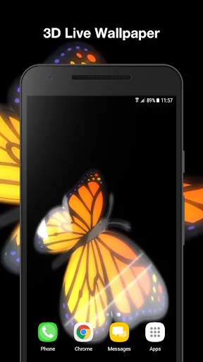 3d Butterfly Live Wallpaper