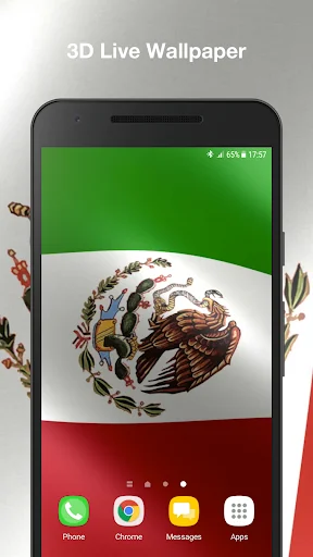 3d Mexico Flag Live Wallpaper screenshot 1