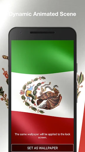 3d Mexico Flag Live Wallpaper screenshot 2