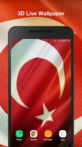 3d Turkey Flag Live Wallpaper
