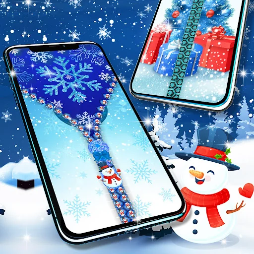 Winter snow lock screen