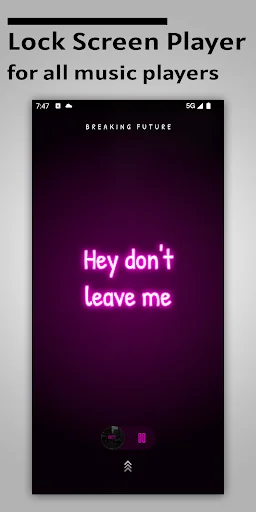 Lock Screen Music Player screenshot 1