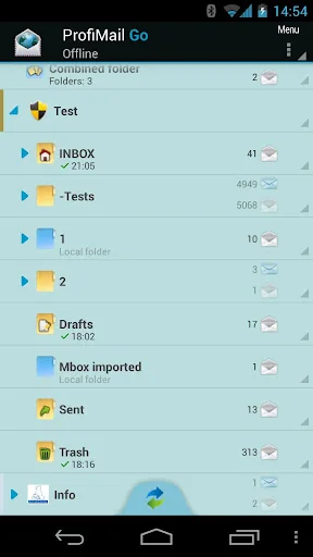 ProfiMail Go - email client screenshot 1