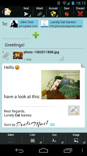 ProfiMail Go - email client screenshot 4