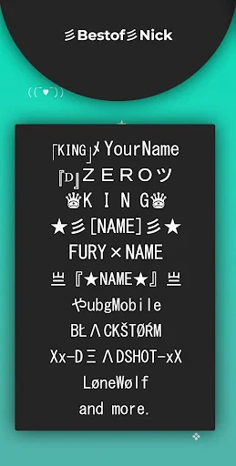 Fancy Nick Text Generator screenshot 1
