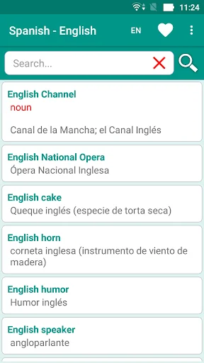 Spanish English offline dict.