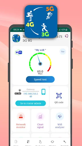 Network speed test Wi-Fi 5G 4G