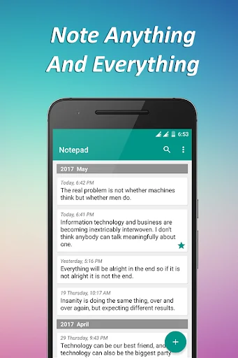 Notepad - With Lock, Backup screenshot 1
