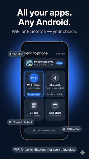 Apk Share: WiFi & Bluetooth screenshot 1