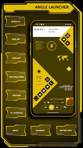 Angle Launcher - App lock