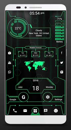 Futuristic Launcher 2, Applock screenshot 2