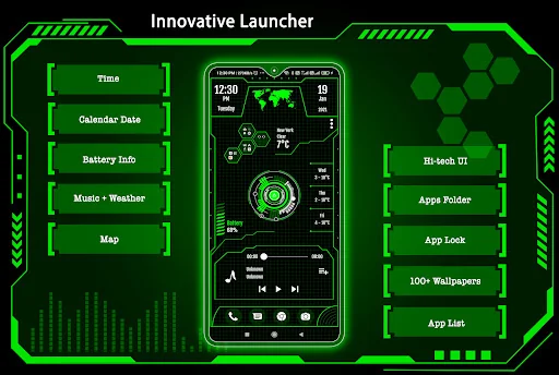 Innovative Launcher - AppLock screenshot 1