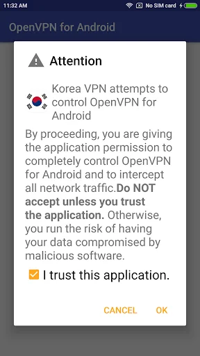 Korea VPN - Plugin for OpenVPN screenshot 1