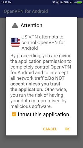US VPN - Plugin for OpenVPN screenshot 3