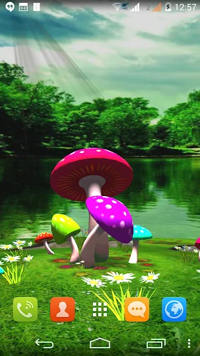 3D Mushroom Live Wallpaper HD screenshot 2