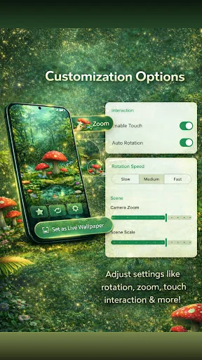 3D Mushroom Live Wallpaper HD screenshot 3
