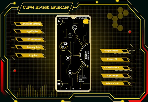 Curve Hitech launcher -Applock