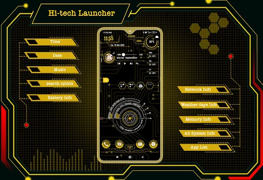 Hi-tech launcher 2025 screenshot 4