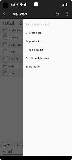 Simple Shopping Calculator screenshot 2