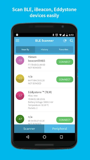 BLE Scanner (Connect & Notify)