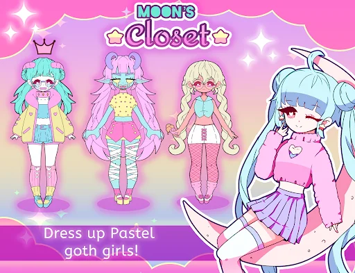 Moon's Closet dress up game screenshot 1