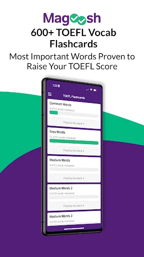 TOEFL Vocabulary Flashcards