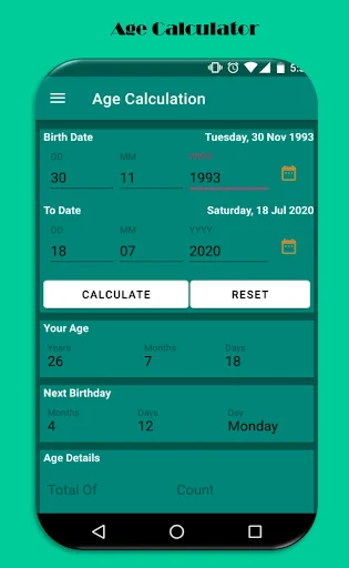 Age Calculator and Occasion