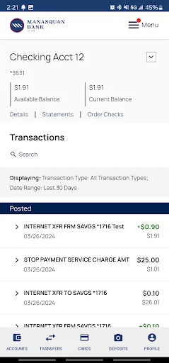 Manasquan Bank Mobile screenshot 3