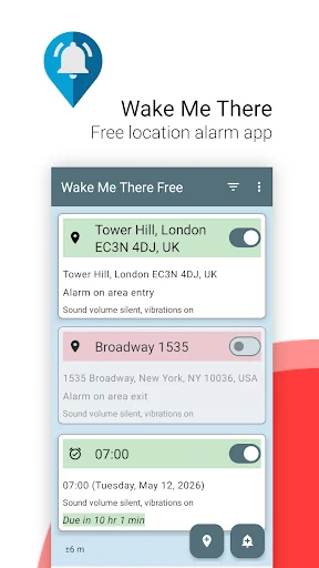 Wake Me There - GPS Alarm screenshot 1