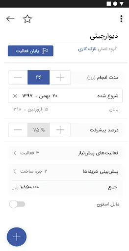 مپسا - کنترل پروژه