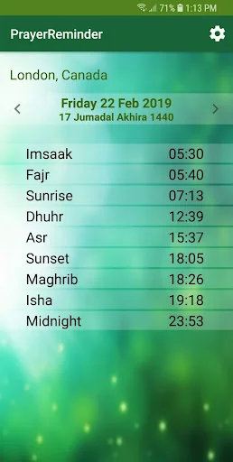 Prayer Reminder