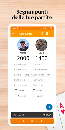 Points Buraco: scorekeeper