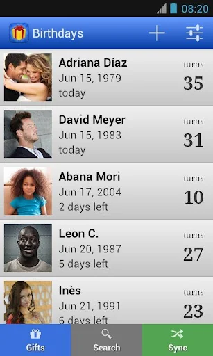 Birthdays: Reminder & calendar