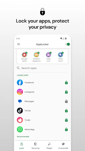 App Lock: Fingerprint, Pattern