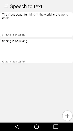 Speech to text
