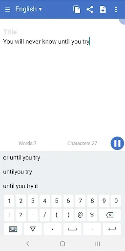 Voice to text screenshot 1