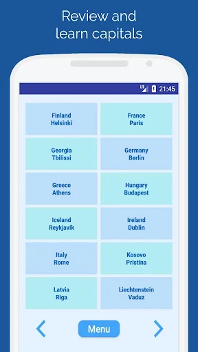 Capitals of the countries Quiz screenshot 3