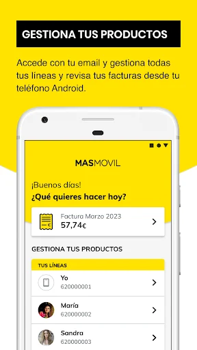 MASMOVIL - Área de cliente