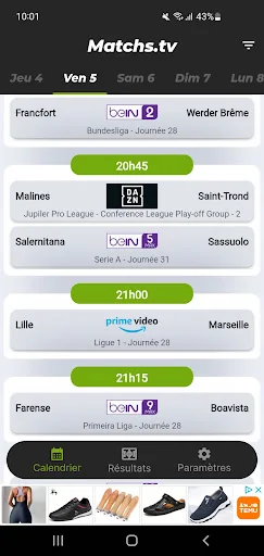Programme TV Foot