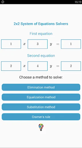 2x2 System of Equation Solvers screenshot 1
