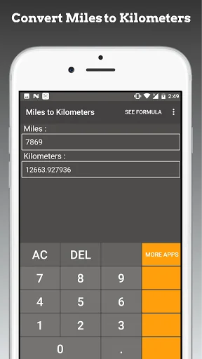 Miles to Kilometers / miles to screenshot 2