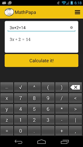 MathPapa - Algebra Calculator screenshot 1