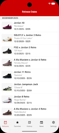 J23 - Jordan Release Dates screenshot 1