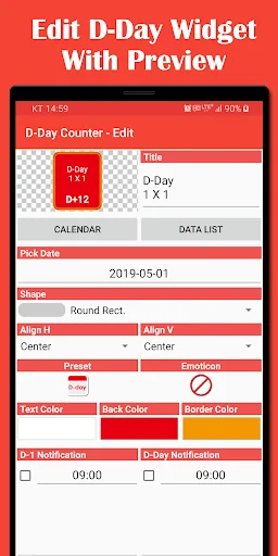 D-Day Counter & Memo Widget screenshot 2