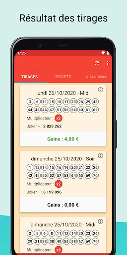 Results for french Keno